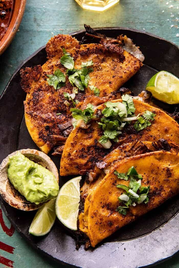 Crispy Braised Chipotle Beef Tacos | halfbakedharvest.com