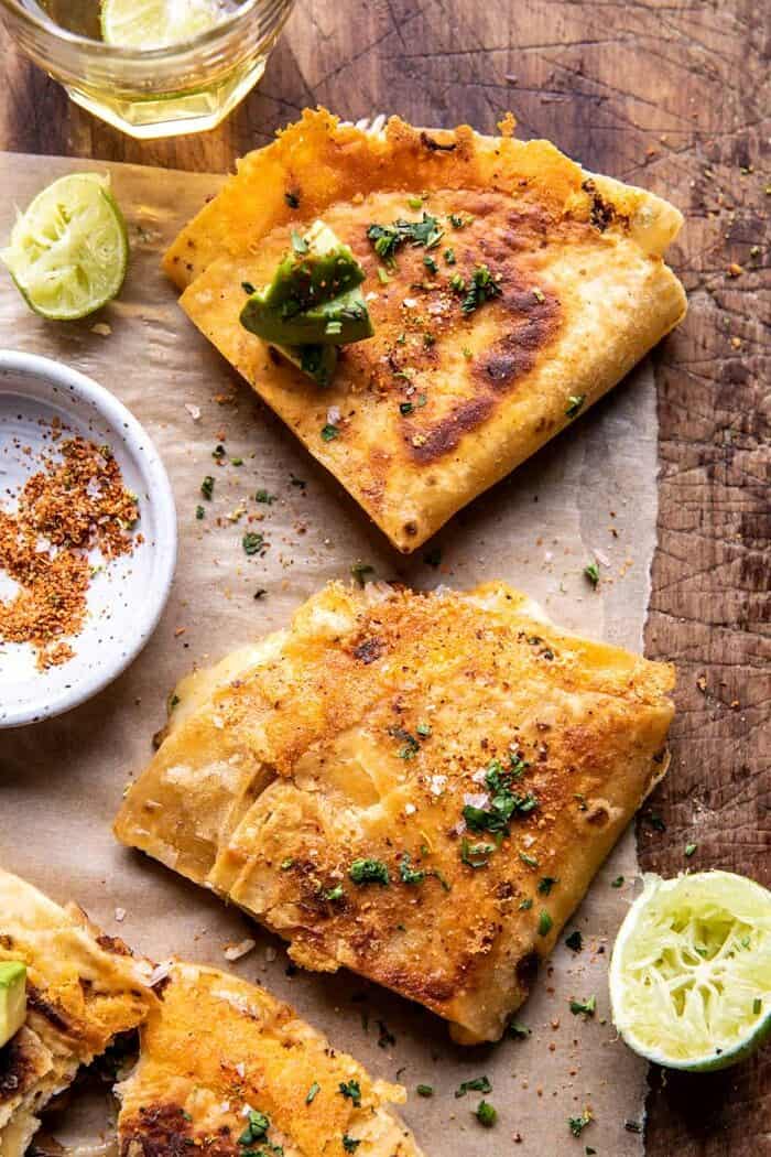 Folded Crispy Chipotle Chicken Wraps | halfbakedharvest.com