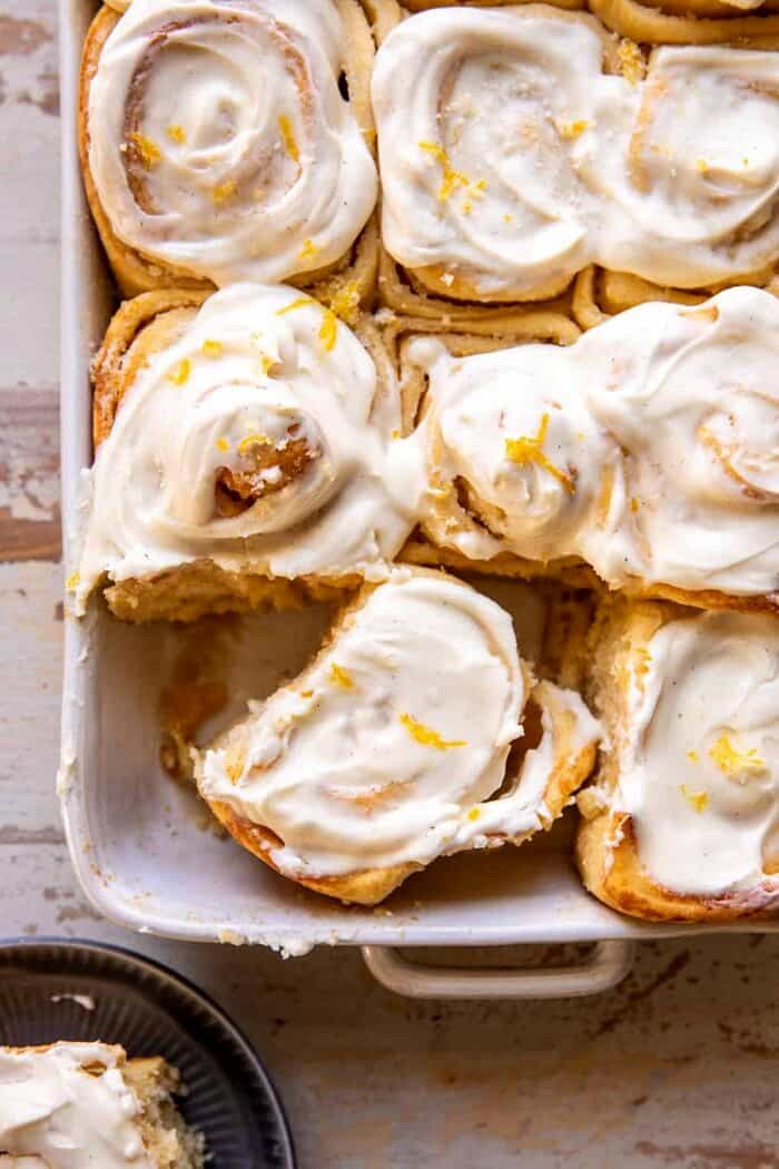Lemon Sugar Rolls with Vanilla Cream Cheese Icing