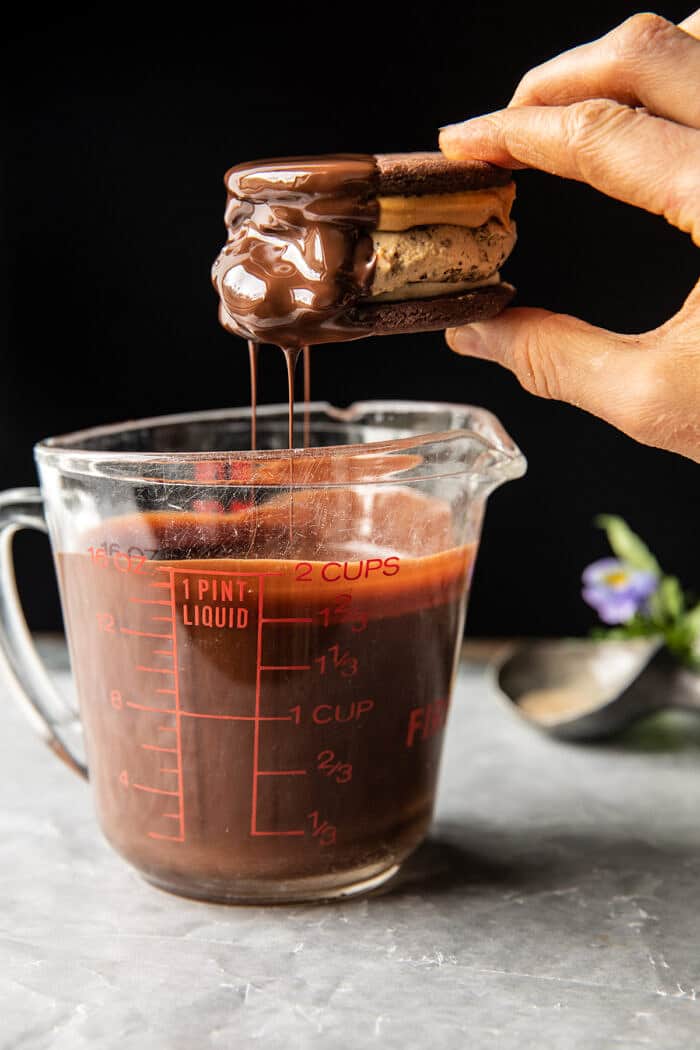 Peanut Butter Mocha Oreo Ice Cream Sandwiches | halfbakedharvest.com