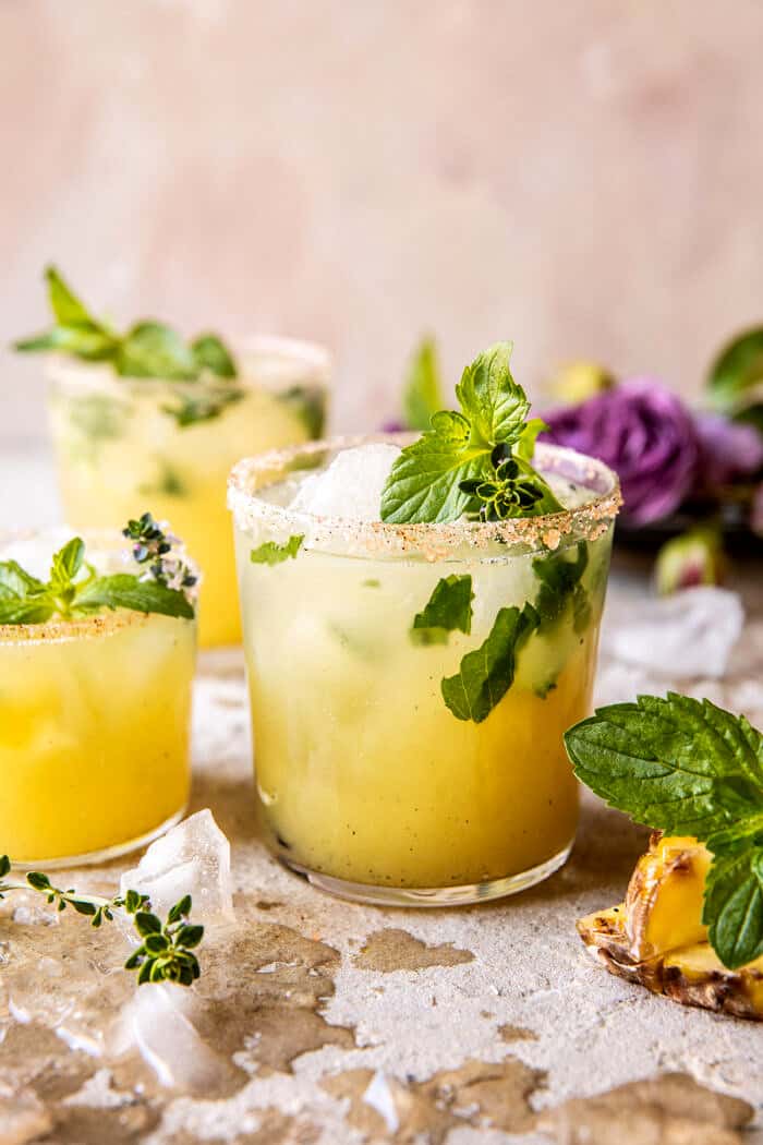 Spicy Serrano Pineapple Margarita | halfbakedharvest.com