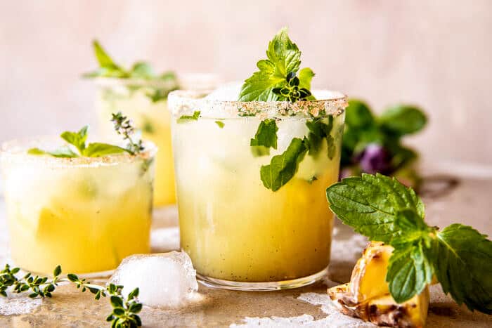 Spicy Serrano Pineapple Margarita | halfbakedharvest.com