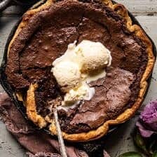 Warm Chocolate Fudge Skillet Cake | halfbakedharvest.com