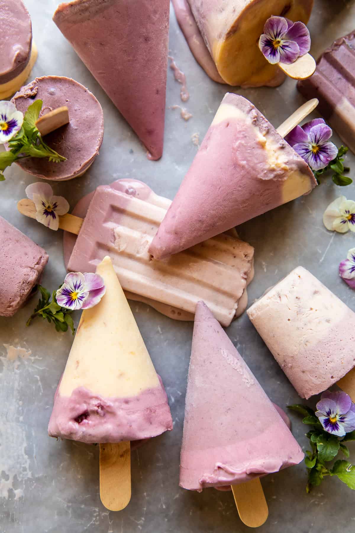 4 Ingredient Creamy Fruit Popsicles | halfbakedharvest.com