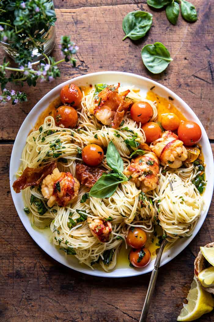Brown Butter Lobster Pasta with Burst Cherry Tomatoes | halfbakedharvest.com