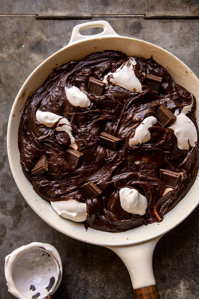 Gooey S'mores Skillet Brownie | halfbakedharvest.com