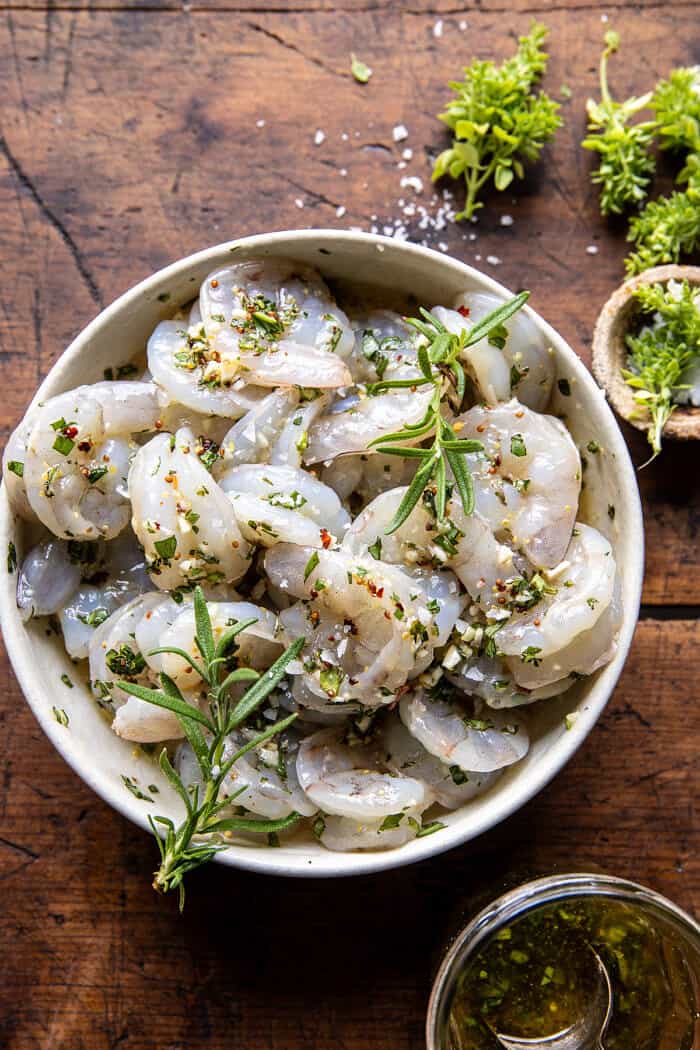 Honey Garlic Shrimp, Corn, and Avocado Bacon Salad | halfbakedharvest.com