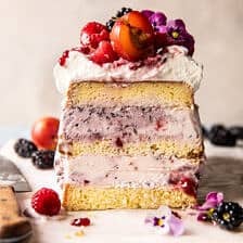 Swirled Berry Ice Cream Butter Cake | halfbakedharvest.com