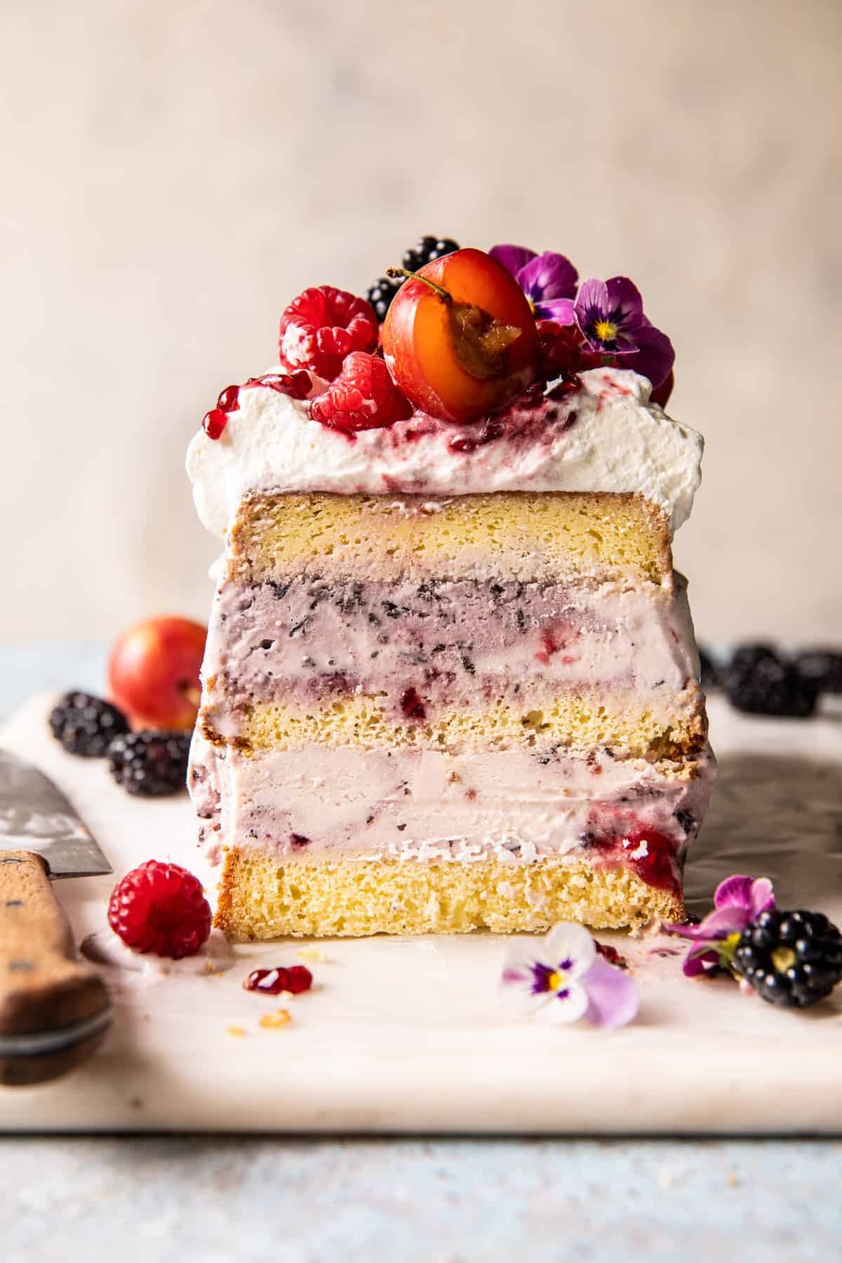 Swirled Berry Ice Cream Butter Cake | halfbakedharvest.com