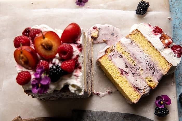 Swirled Berry Ice Cream Butter Cake | halfbakedharvest.com