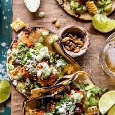 Chipotle Cauliflower Tacos with Creamy Jalapeño Verde | halfbakedharvest.com