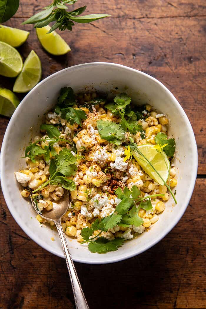 Jalapeño Cheddar Stuffed Chicken with Creamed Corn | halfbakedharvest.com