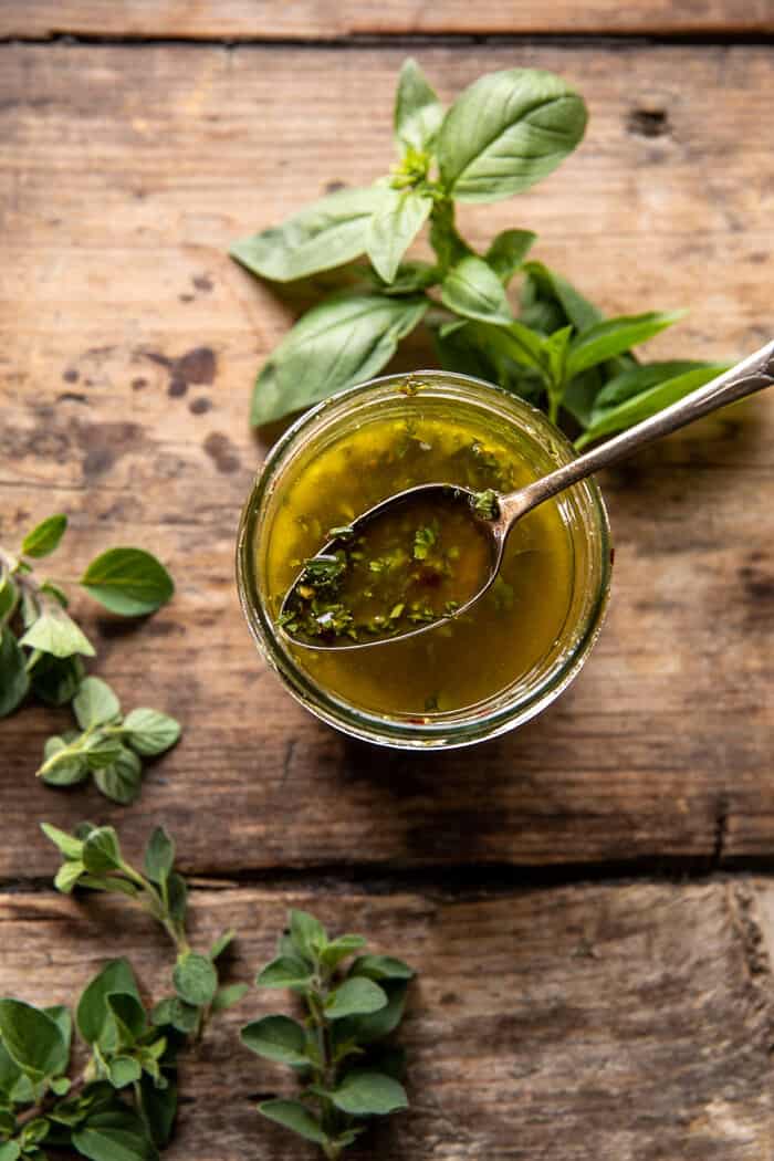 Spicy Oregano Meatballs with Grilled Vegetables and Tzatziki | halfbakedharvest.com