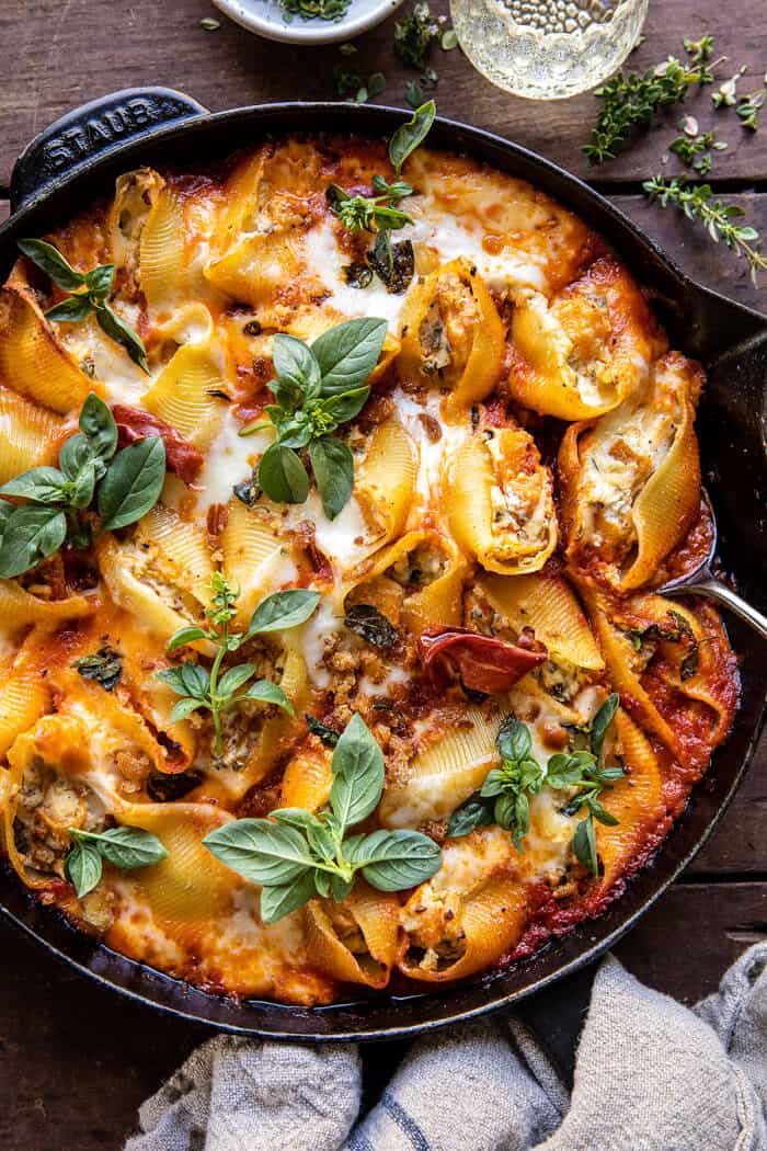 Butternut Squash and Cheese Stuffed Pasta Shells | halfbakedharvest.com