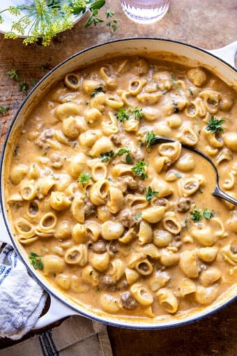 Healthier Homemade One Pot Hamburger Helper | halfbakeharvest.com