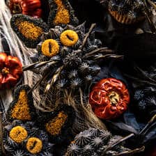 Black Cat Pumpkin Cupcakes | halfbakedharvest.com