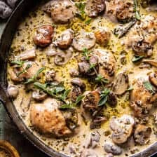 Creamed Mushroom and Brie Chicken | halfbakedharvest.com