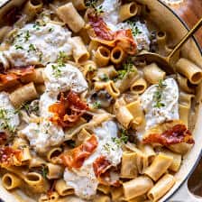 One Pot French Onion Pasta with Crispy Prosciutto | halfbakedharvest.com