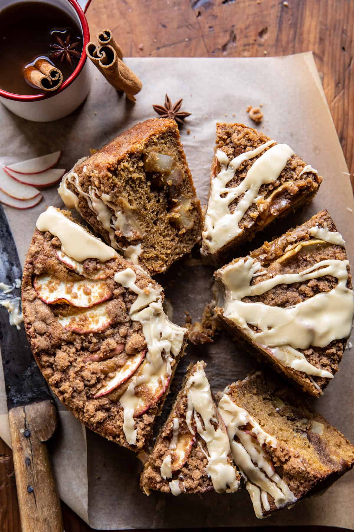 Salted Bourbon Apple Crumble Coffee Cake | halfbakedharvest.com