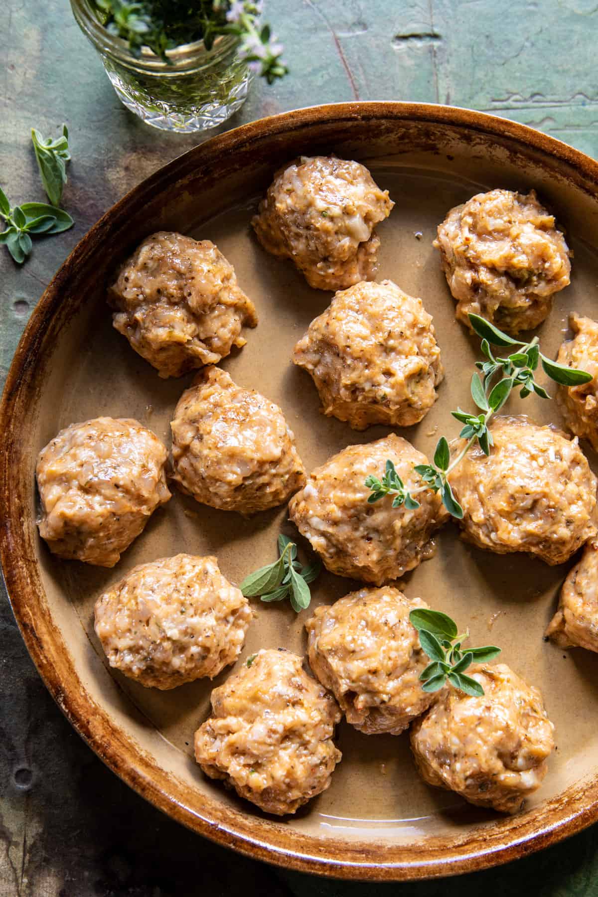 Simple Baked Cheesy Italian Chicken Meatballs | halfbakedharvest.com