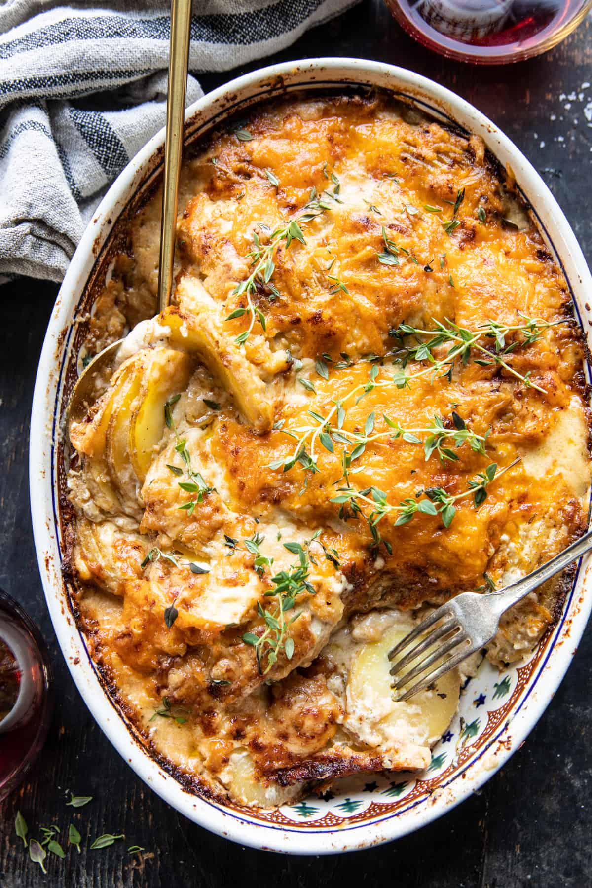 Cheesy Scalloped Potatoes with Caramelized Onions | halfbakedharvest.com