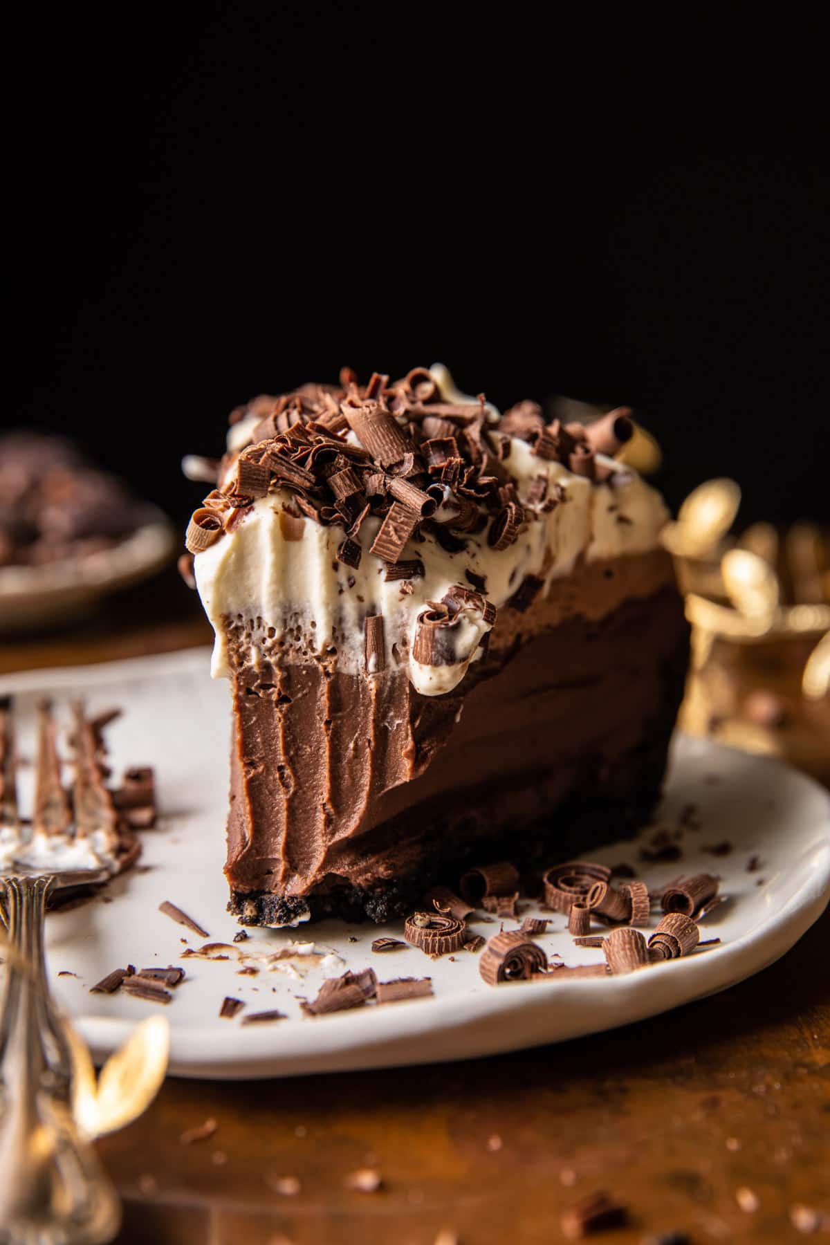 Double Chocolate Mocha Pudding Pie | halfbakedharvest.com