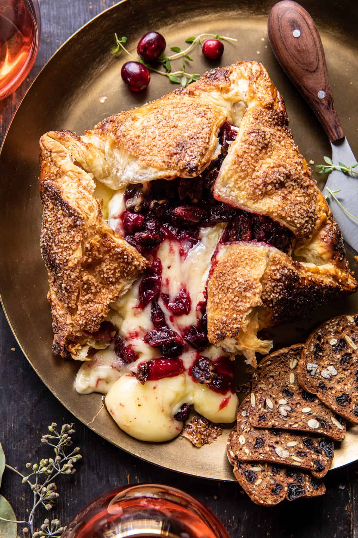 Pastry Wrapped Cranberry Baked Brie | halfbakedharvest.com