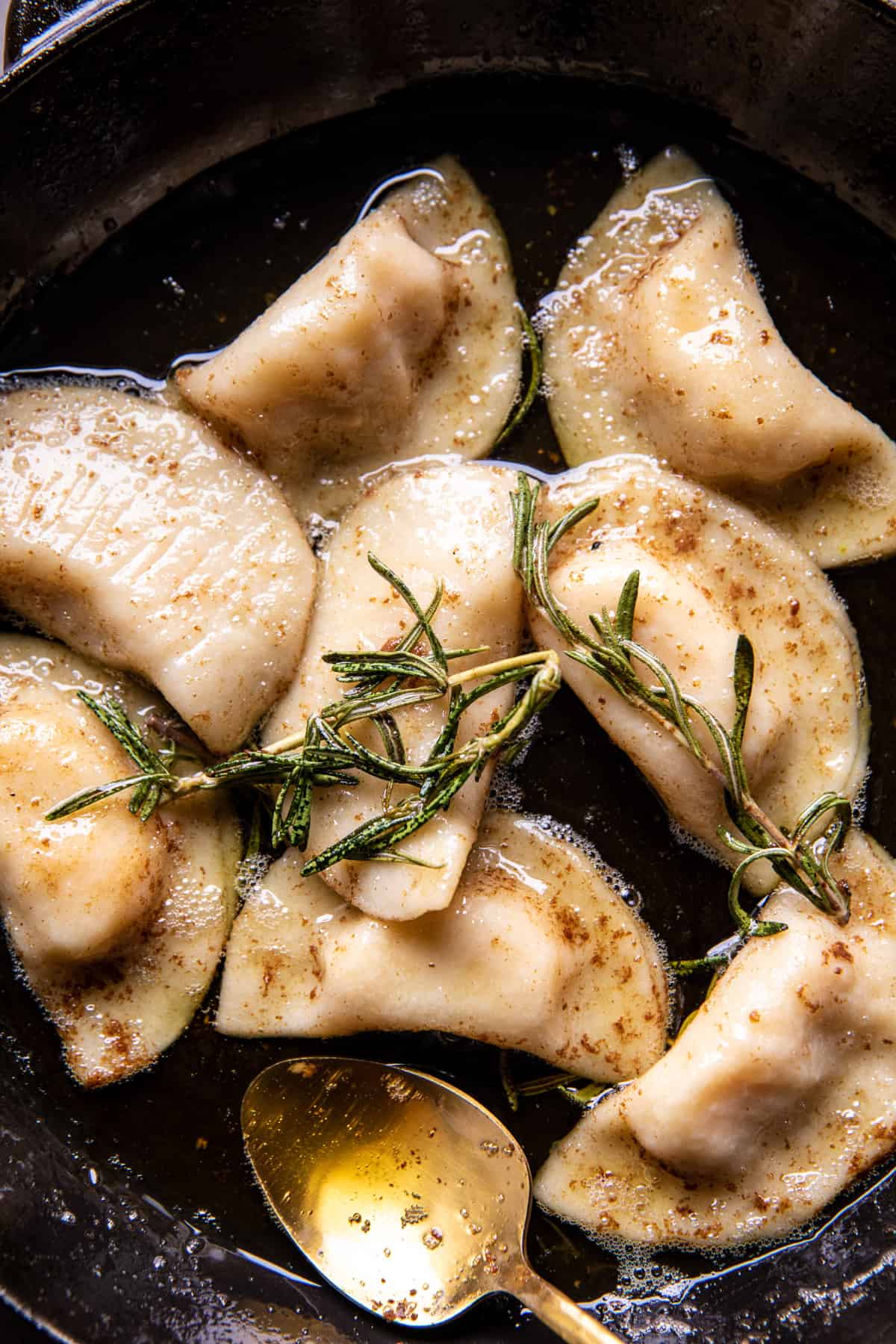 Roasted Garlic Cheddar Pierogi | halfbakedharvest.com