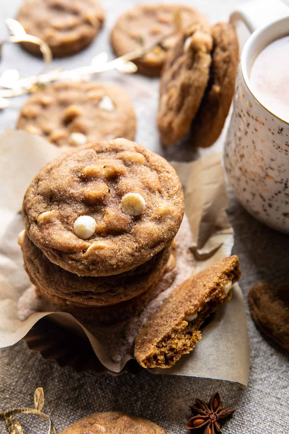White Chocolate Chai Pumpkin Snickerdoodles | halfbakedharvest.com