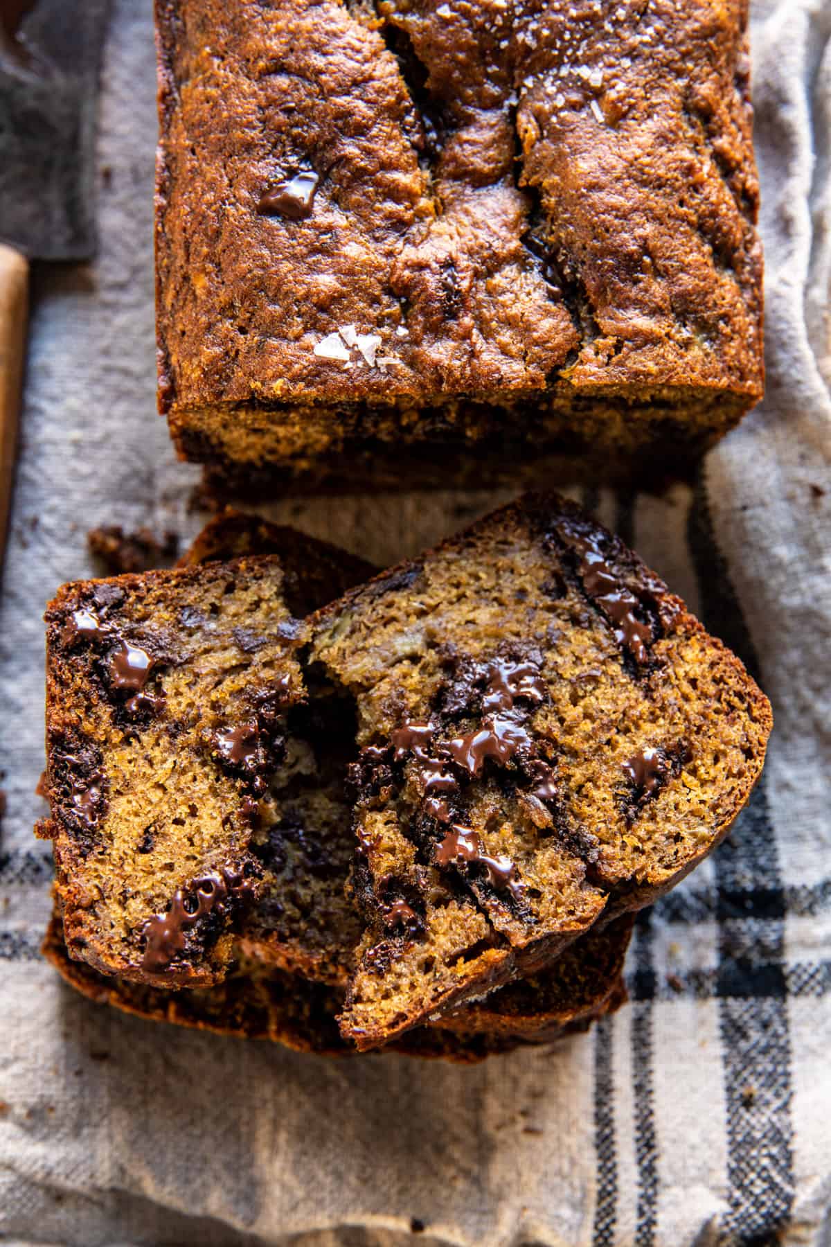 Salty Chocolate Chunk Rye Banana Bread |  halfbakedharvest.com
