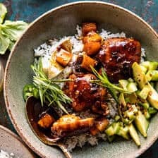 Skillet Chicken Adobo with Coconut Rice | halfbakedharvest.com