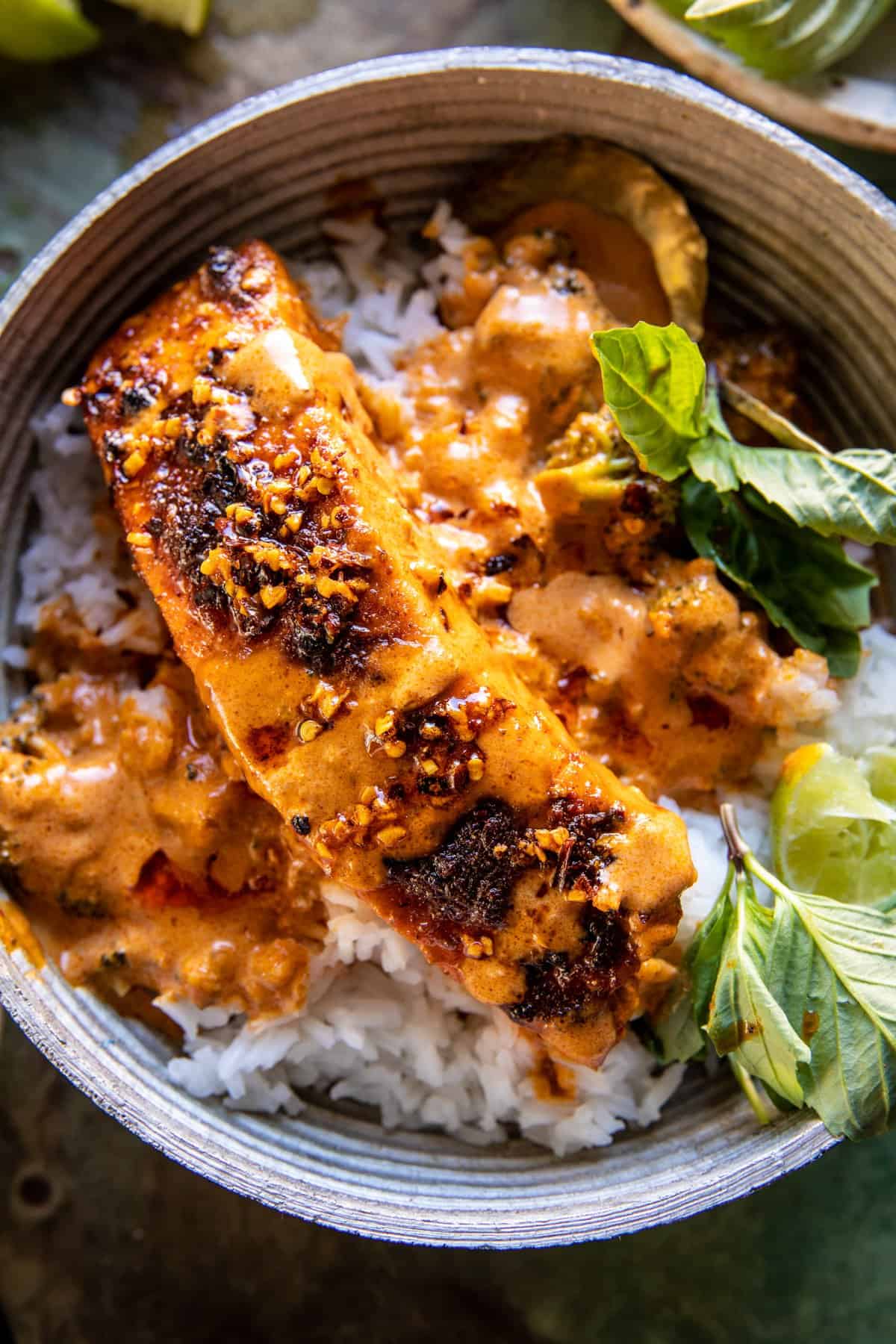 Coconut Curry Salmon with Garlic Butter | halfbakedharvest.com