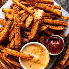 Nacho Fries with Chipotle Queso | halfbakedharvest.com