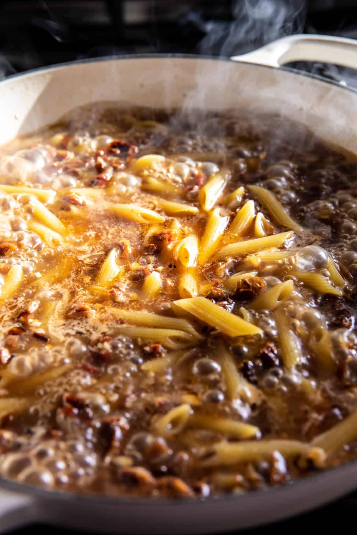 One Pot Sun-Dried Tomato Pasta with Whipped Ricotta | halfbakedharvest.com