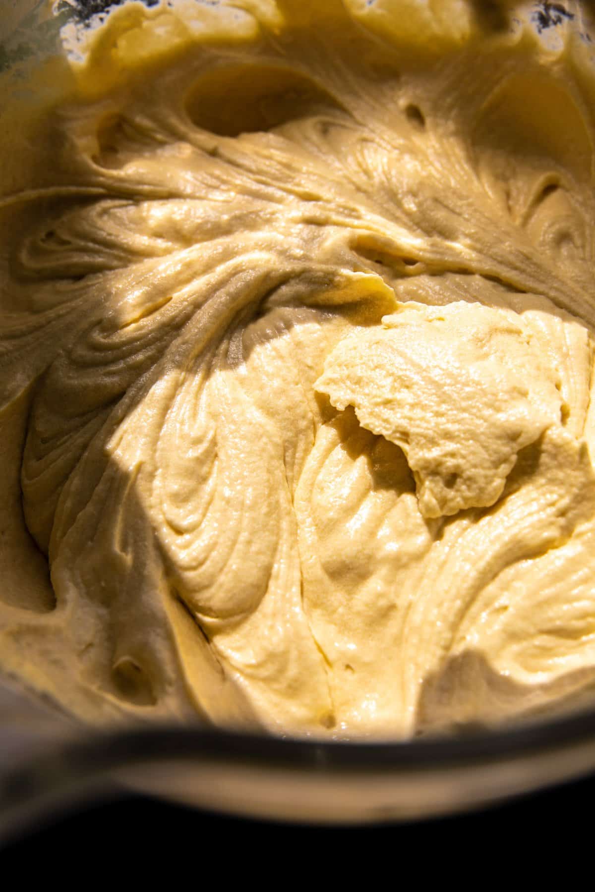 cake batter in bowl 