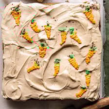Carrot Sheet Cake with Brown Butter Cream Cheese Frosting | halfbakedbarvest.com