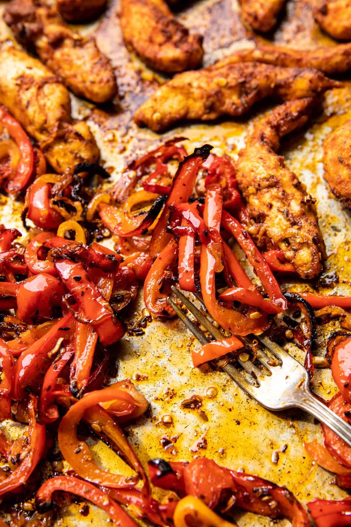 Lemon Pepper Chicken on baking sheet after baking