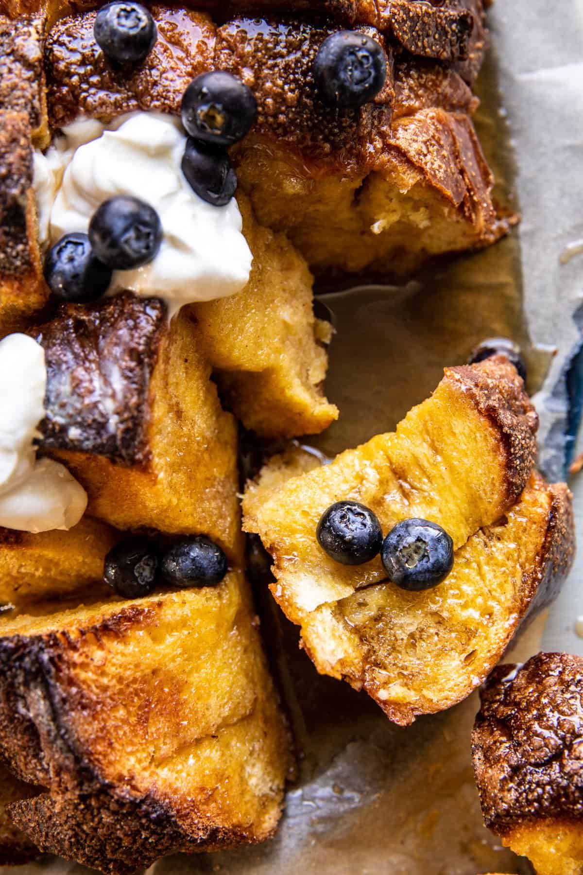 Pull Apart French Toast Bake | halfbakedharvest.com 