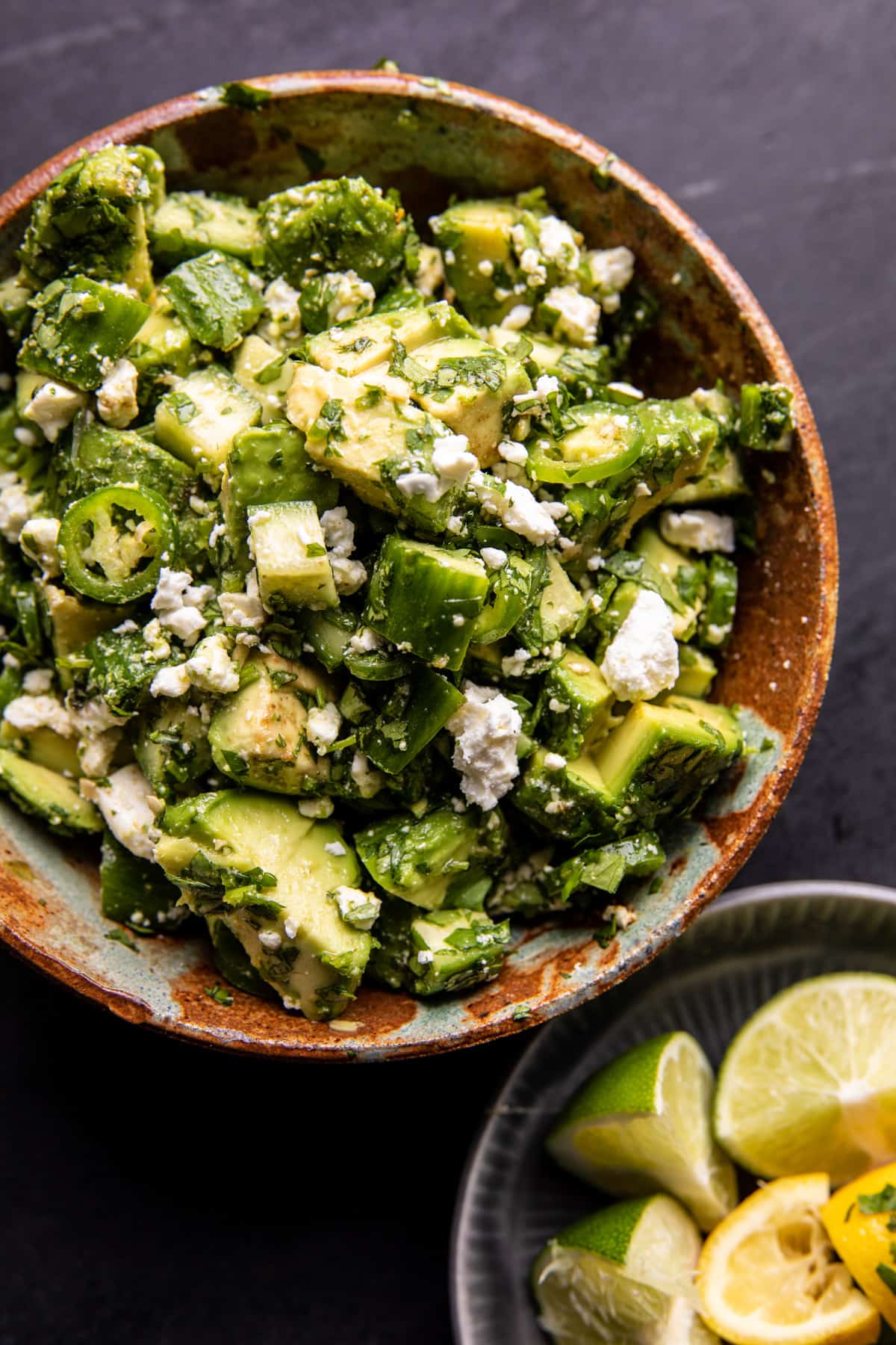 avocado salad in bowl 