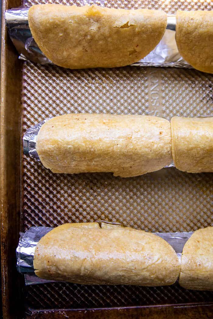 Crispy BBQ Salmon Tacos with Avocado Mango Salsa and Jalapeno Cream | halfbakedharvest.com