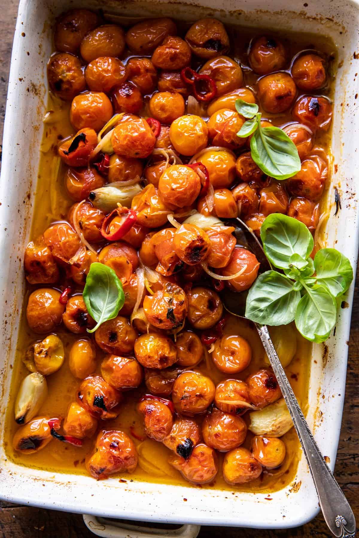 Crumbled Feta and Tomato Basil Vinaigrette Dip | halfbakedharvest.com