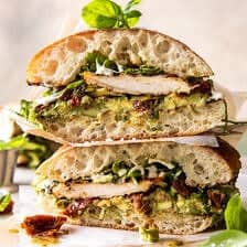 Honey Mustard Chicken Avocado Sandwich with Tahini Ranch | halfbakedharvest.com