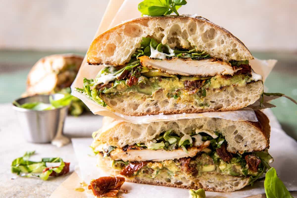 Honey Mustard Chicken Avocado Sandwich with Tahini Ranch | halfbakedharvest.com
