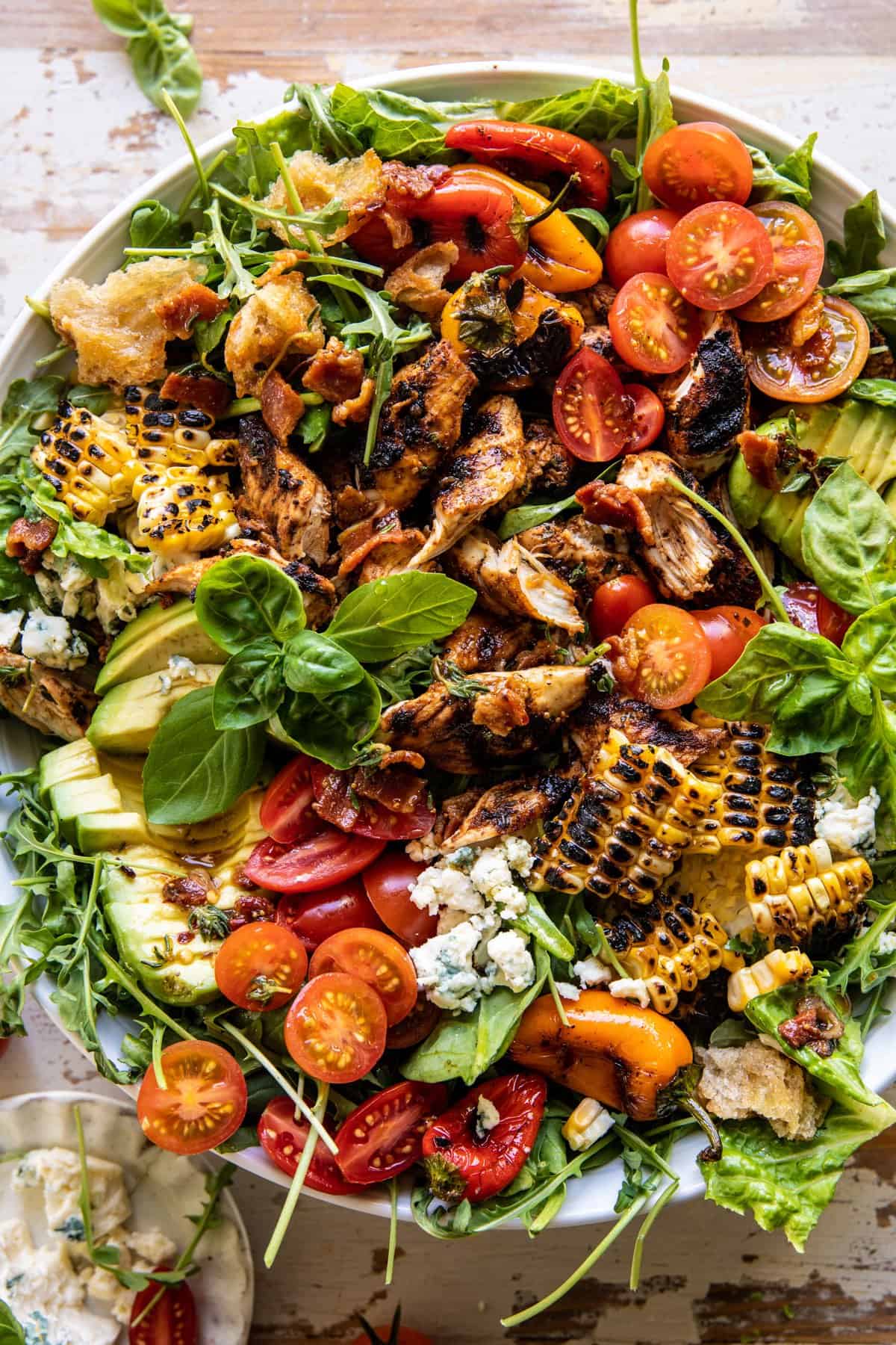 Summer Chicken Salad with Hot Bacon Dressing | halfbakedharvest.com