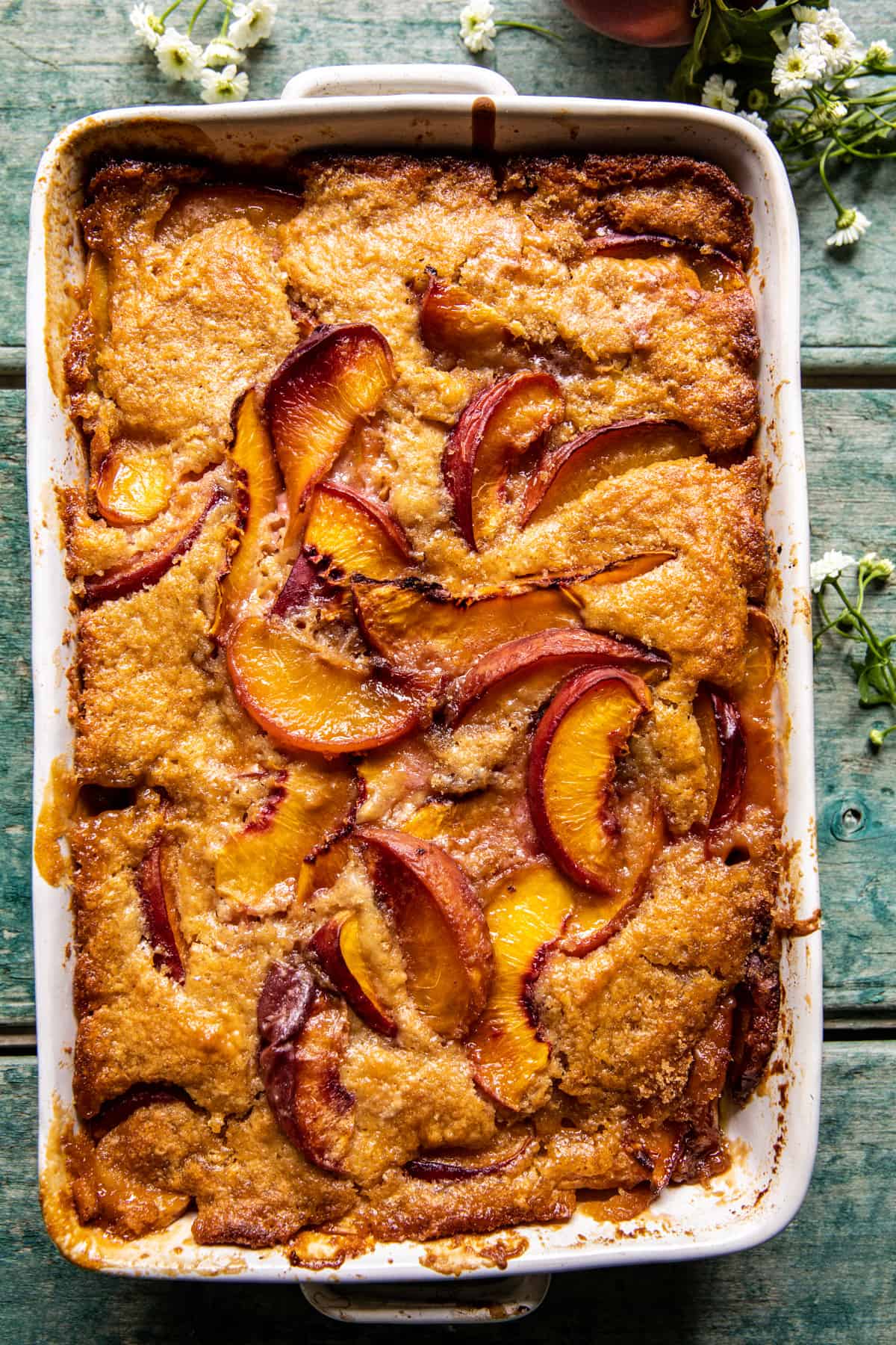 Old School Easy Brown Sugar Peach Cobbler | halfbakedharvest.com
