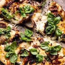 Caramelized Shallot and Bacon Goat Cheese Pizza | halfbakedharvest.com