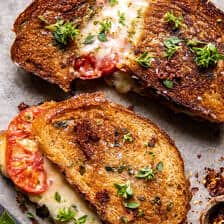 Roasted Garlic Caprese Grilled Cheese | halfbakedharvest.com