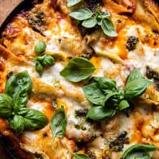 Spicy Zucchini and Pesto Cheese Stuffed Shells | halfbakedharvest.com