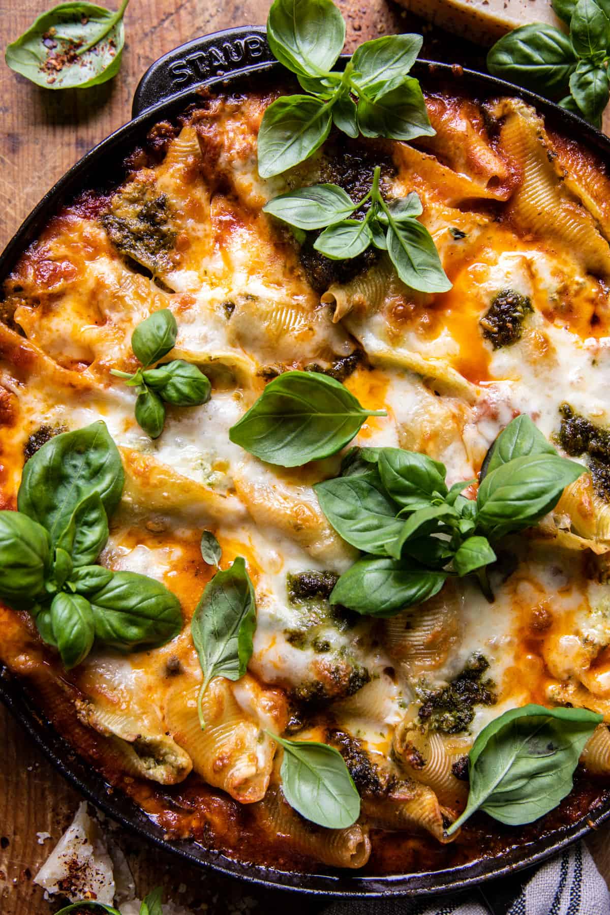Spicy Zucchini and Pesto Cheese Stuffed Shells | halfbakedharvest.com