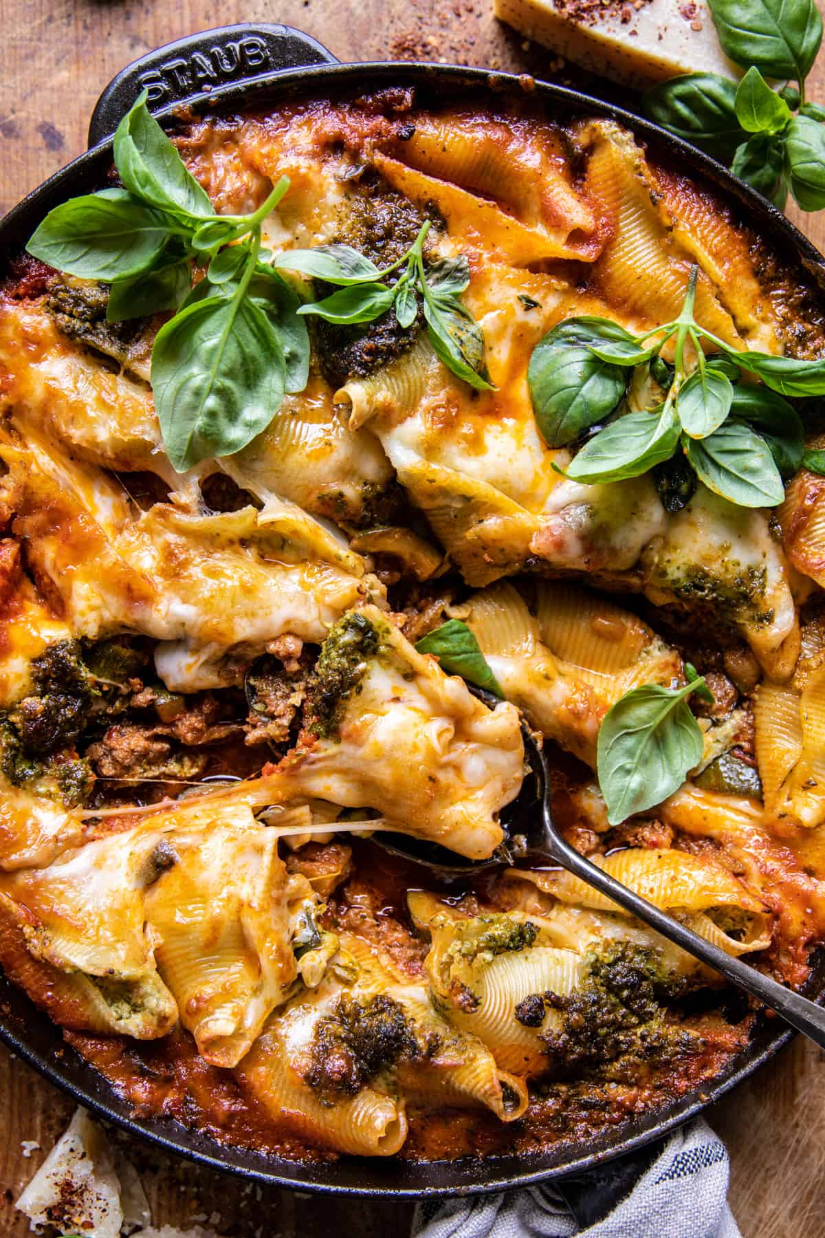 Spicy Zucchini and Pesto Cheese Stuffed Shells | halfbakedharvest.com